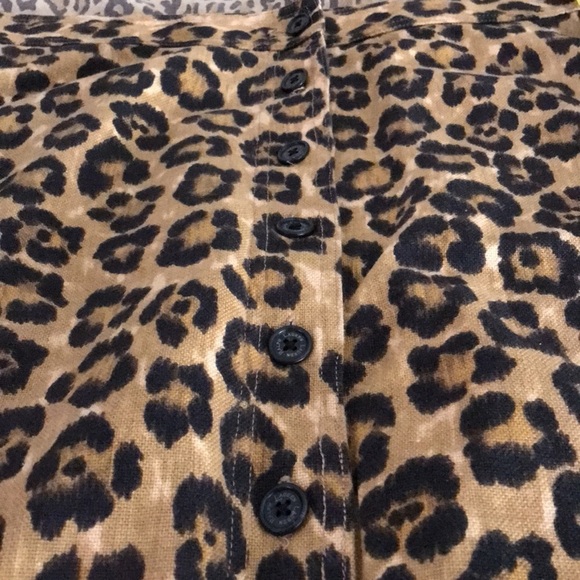 Ralph Lauren size 14 Leopard print, button down skirt with pockets Aragon print - Picture 10 of 13